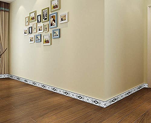 HBOS Moderne Geometrie Muster Tapete Bordüre Aufkleber Selbstklebende Entfernbar Zuhause Aufkleber Bordüren Dekoration für Küche Badezimmer Wohnzimmer Fliesen - 4