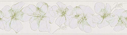 Livingwalls Bordüre Jette Joop Borte mit Blumen floral 5,00 m x 0,17 m grün weiß Made in Germany 959912 95991-2 - 5